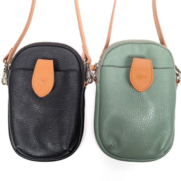 DIVINA FIRENZE Made in Italy His and Hers Leather Crossbody Set - Picture 1 of 16